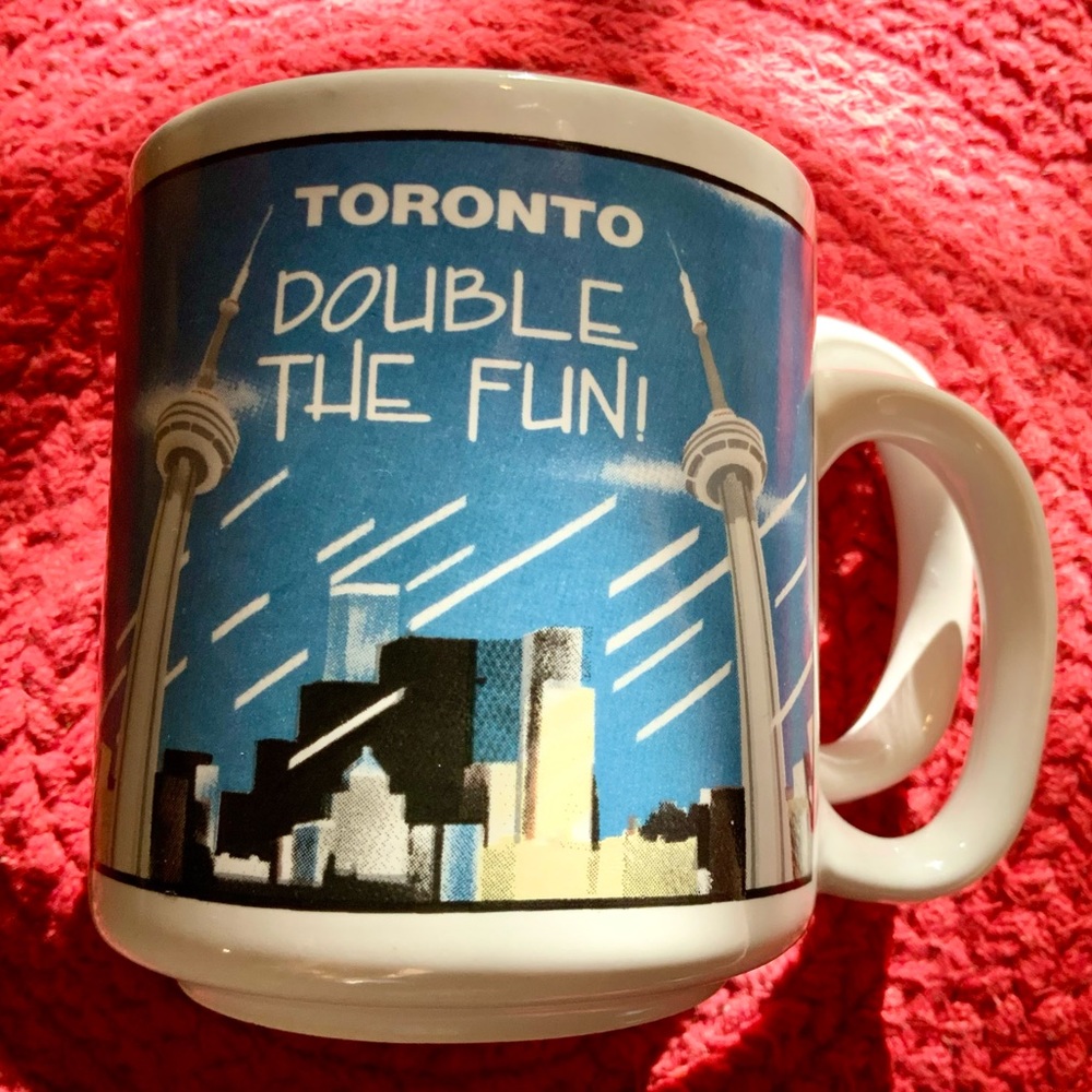 Toronto Souvenir Mug - very quirky w/ double handles 1.5 cup capacity